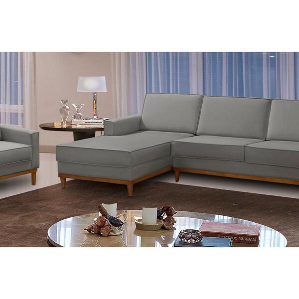 Kit Sofá 3 Lugares 2,60m Com Chaise Esquerdo E Poltrona Livin