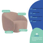 Kit Sofá 3 Lugares 200cm E 2 Poltronas Orgânica Luxo Recepção