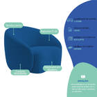 Kit Sofá 3 Lugares 200cm E 2 Poltronas Orgânica Luxo Recepção