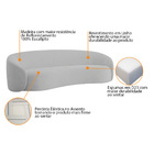 Kit Sofá 3 Lugares 200cm E 2 Poltronas Orgânica Luxo Recepção