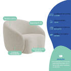 Kit Sofá 3 Lugares 200cm E 2 Poltronas Orgânica Luxo Recepção