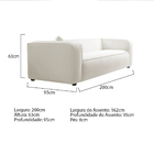 Kit Sofá 3 Lugares 200cm E Poltrona Decorativa Escritório Org