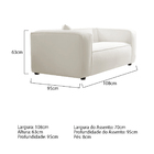 Kit Sofá 3 Lugares 200cm E Poltrona Decorativa Escritório Org