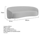 Kit Sofá 3 Lugares 200cm E Poltrona Orgânica Luxo Recepção Am