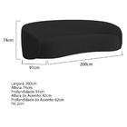 Kit Sofá 3 Lugares 200cm E Poltrona Orgânica Luxo Recepção Am