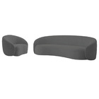 Kit Sofá 3 Lugares 200cm E Poltrona Orgânica Luxo Recepção Am