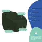 Kit Sofá 3 Lugares 200cm E Poltrona Orgânica Luxo Recepção Am