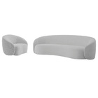 Kit Sofá 3 Lugares 200cm E Poltrona Orgânica Luxo Recepção Am