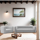 Kit Sofá 3 Lugares 200cm E Poltrona Orgânica Luxo Recepção Me