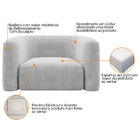 Kit Sofá 3 Lugares 200cm E Poltrona Orgânica Luxo Recepção Me