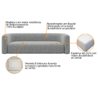 Kit Sofá 3 Lugares 200cm E Poltrona Orgânica Luxo Recepção Me