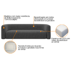 Kit Sofá 3 Lugares 200cm E Poltrona Orgânica Luxo Recepção Me