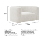 Kit Sofá 3 Lugares 200cm E Poltrona Orgânica Luxo Recepção Me