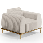 Kit Sofá 3 Lugares 210cm Com 2 Poltronas Molino Pés D'ouro D0