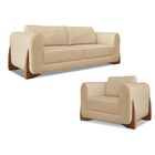 Kit Sofá 3 Lugares 250cm Com Poltrona 120cm Marina Para Sala