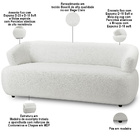 Kit Sofá 3 Lugares Para Sala 198cm Com 01 Poltrona Orgânica F