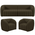 Kit Sofá 4 Lugares Para Sala 252cm Com 02 Poltronas Lazio M03