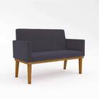 Kit Sofá Com Base Reforçada + 2 Poltronas Sala De Estar Cinza