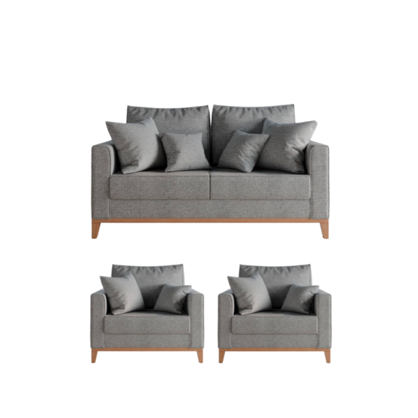 Kit Sofá E 2 Poltronas Decorativa Beni 1 60cm Beni Base Madei