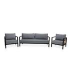 Kit Sofá E 2 Poltronas Para Área Externa, Pergolados E Varanda