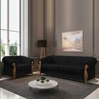 Kit Sofa E Poltrona Decorativa Murano Veludo Moll