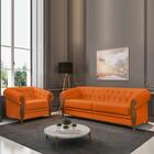 Kit Sofa E Poltrona Decorativa Murano Veludo Moll