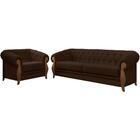 Kit Sofa E Poltrona Decorativa Murano Veludo Moll