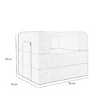 Kit Sofá E Poltrona Na Caixa Modular Dubai Para A Sala Bege