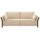 Kit Sofá Living 3 Lugares E Poltrona 102cm Pés Madeira Roya Z