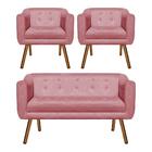 Kit Sofá Namoradeira 02 Lugares E 02 Poltronas Júlia Rose