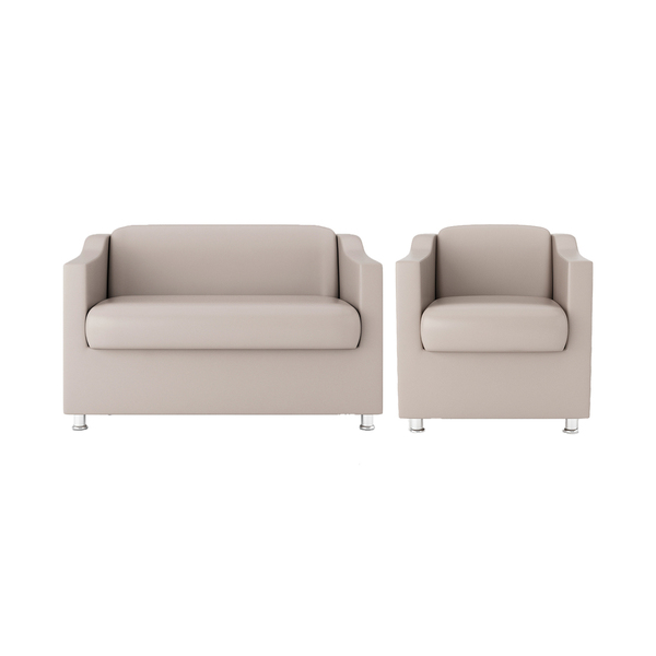Kit Sofá Namoradeira Tilla + Poltrona Recepção Sala Clínica B