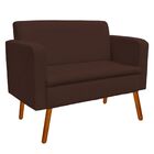 Kit Sofá Retrô Namoradeira E 02 Poltronas Emília Suede Marrom