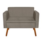 Kit Sofá Retrô Namoradeira E 02 Poltronas Emília Suede Marrom