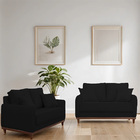 Kit Sofa Sena 2 E 3 Lugares Base De Madeira Para Sala Hotel L