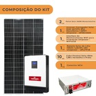 Kit Solar 2720w/dia Inversor 3kw 48v/127v 80a E Bateria De Lí