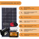 Kit Solar Iluminação 155w Resun 5 Lâmpadas Com Bateria 12v
