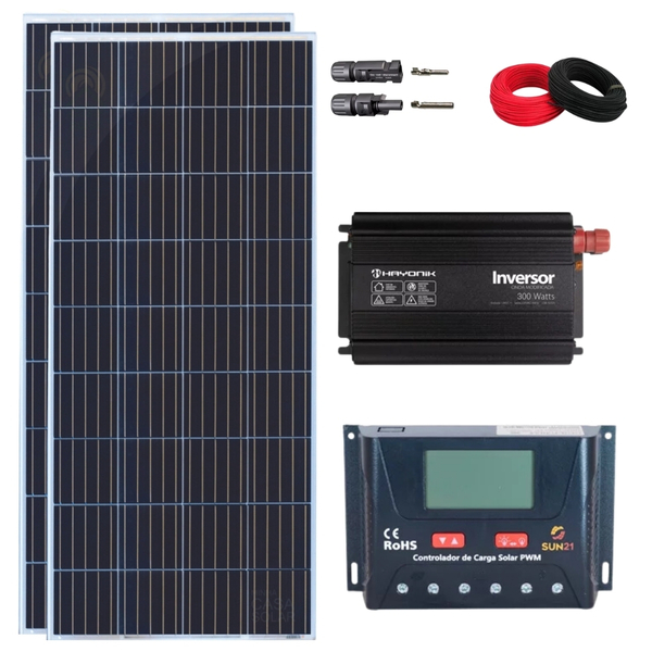 Kit Solar Para Antena Starlink Controlador 40a Pwm Inversor 3