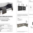 Kit Solteiro Em L Painel Cama Box Almofadada Estofada Suede