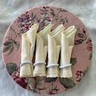 Kit Souplast P/4 Lugares Base Mdf  Rosa Floral