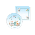 Kit Sousplat + Guardanapo Animais - 2 Peças - Com Base