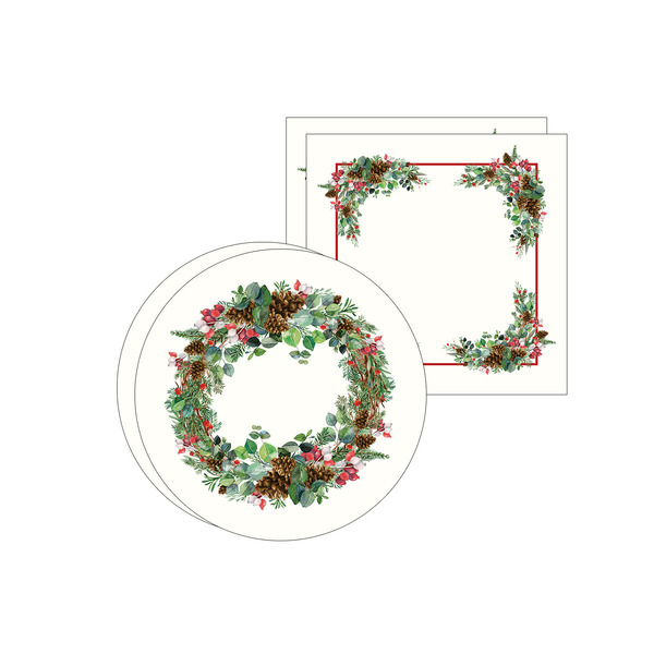 Kit Sousplat + Guardanapo Arbusto - 2 Peças - Sem Base