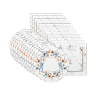 Kit Sousplat + Guardanapo Boho Azul/ambar - 12 Peças - Sem Ba