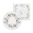 Kit Sousplat + Guardanapo Boho Azul/ambar - 1 Peça - Sem Base