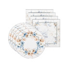 Kit Sousplat + Guardanapo Boho Azul/ambar - 4 Peças - Sem Base