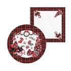 Kit Sousplat + Guardanapo Bola Vermelha - 1 Peça - Sem Base