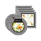 Kit Sousplat + Guardanapo Boteco - 4 Peças - Com Base