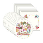 Kit Sousplat + Guardanapo Doces Fundo Branco - 12 Peças - Sem