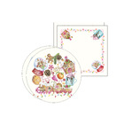 Kit Sousplat + Guardanapo Doces Fundo Branco - 2 Peças - Sem