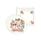 Kit Sousplat + Guardanapo Doces Fundo Branco - 4 Peças - Com