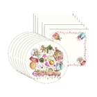 Kit Sousplat + Guardanapo Doces Fundo Branco - 8 Peças - Sem